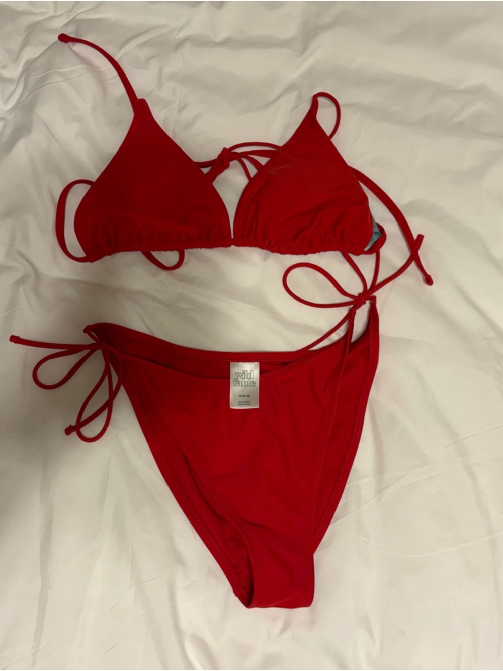 Target Red Triangle String Bikini Set